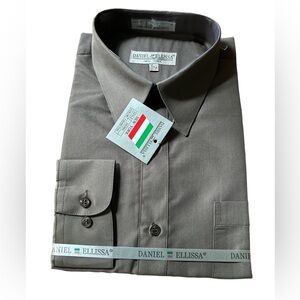 Men's Daniel Elissa New York Charcoal Dress Shirt 16 1/2  - 34-35